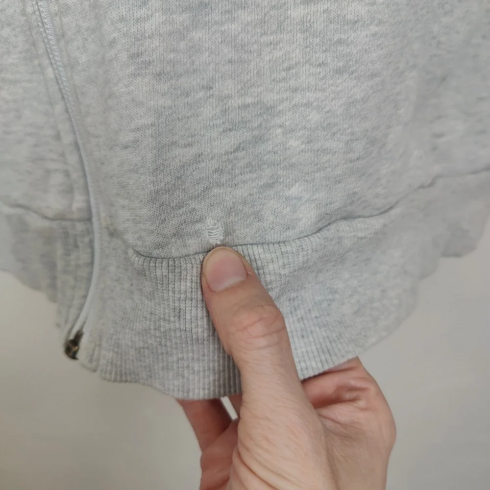 Lululemon Hoodie Mens Medium Grey Full Zip Hooded Athleisure Sporty Gym GLAWED